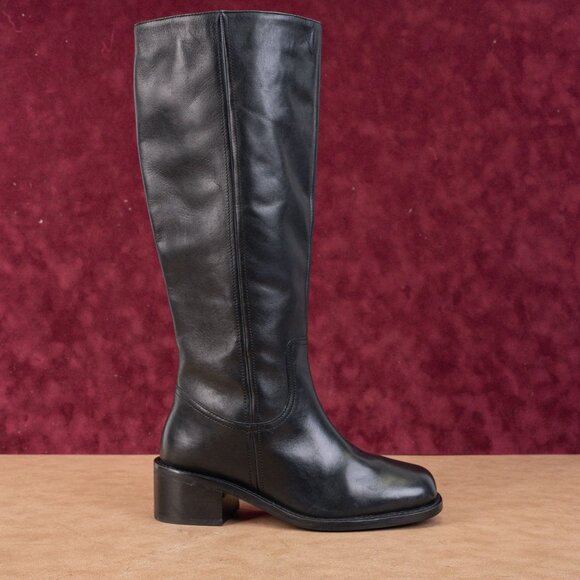 Seychelles Women San Black Leather Riding Western Boho Knee Boots sz 7.5 - Picture 4 of 9